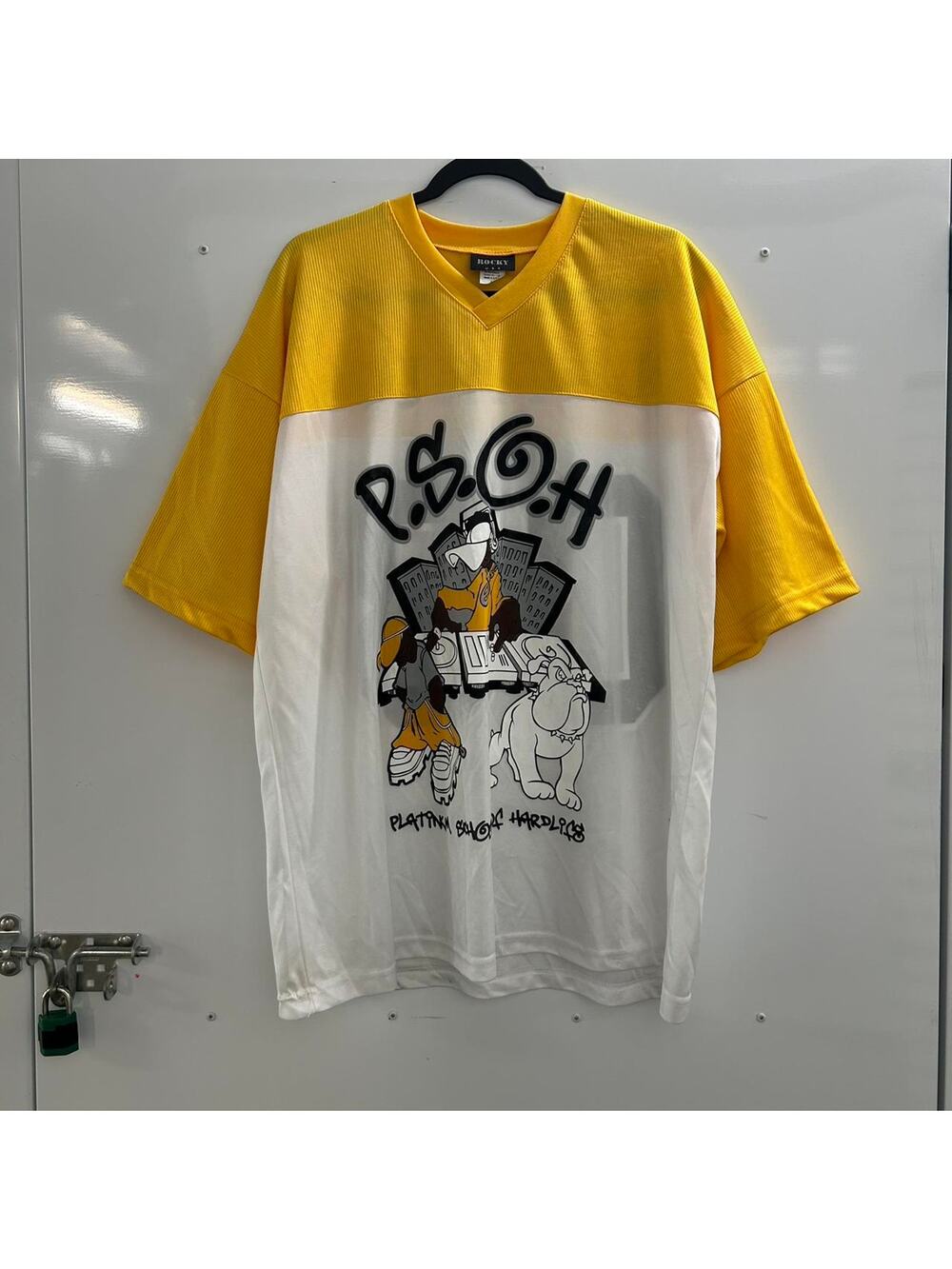 VTG/Y2K Yellow and white Rocky Platinum Bulldogs jersey